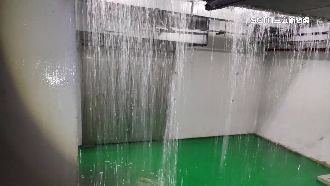 雪隧機房變瀑布　原因竟是排水孔阻塞