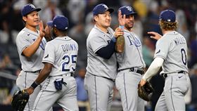 ▲張育成戰洋基連2場未敲安。（圖／美聯社／達志影像）