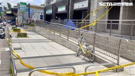 艾成、蘆洲捷運站、墜樓現場，翻攝