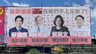 看板戰開打！藍綠選將主打基隆捷運