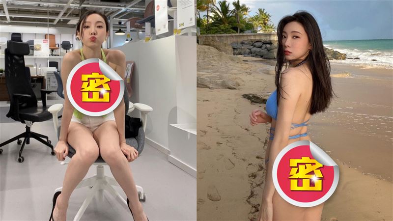 正妹前傾驚見黑影　「扣子爆開」走光