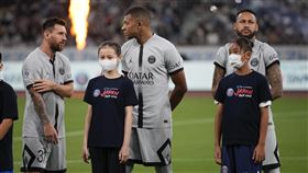 ▲巴黎聖日耳曼上賽季組成內馬爾（Neymar Jr.）、梅西（Lionel Messi）、姆巴佩（Kylian Mbappe）三大巨頭。（圖／美聯社／達志影像）