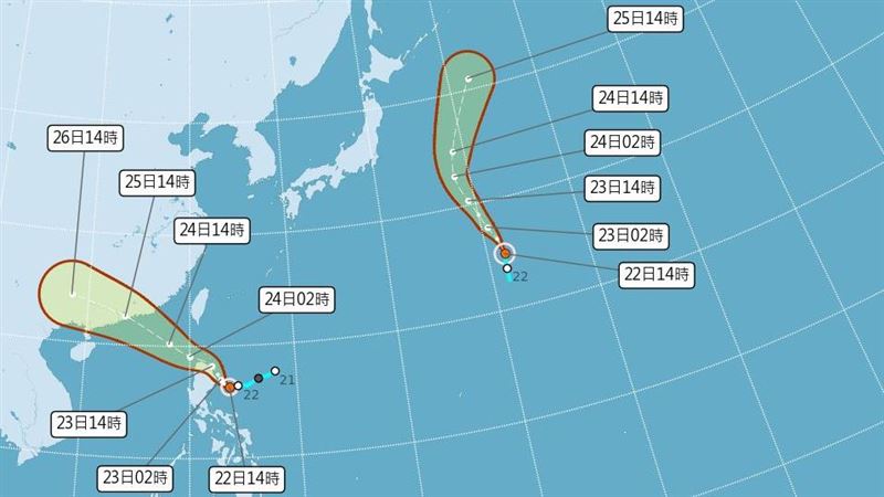 馬鞍、蝎虎雙颱共舞　對台影響曝光