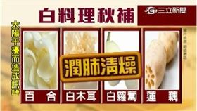 ▲白色食物能潤肺清燥。（圖／三立新聞網）