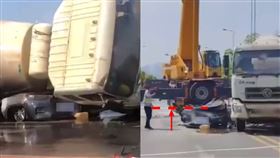 車禍,水泥車,壓扁,事故,死亡車禍