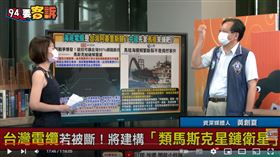 黃創夏表示台灣也在發展低軌衛星，以防中國切斷海底電纜