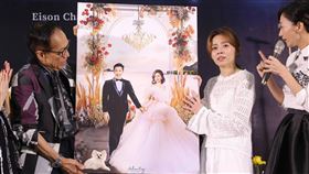 王瞳婚紗照。（記者楊澍攝影