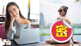 麥明詩大方提供全身露背翹臀泳裝照。（圖／麥明詩提供）