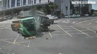 台北港曳引車對撞！　驚悚畫面曝光