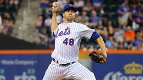 ▲狄格隆（Jacob deGrom）6局飆9K僅失1分，連3場優質先發。（圖／路透社／達志影像）