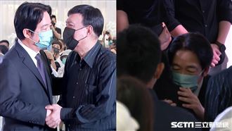 余天靈堂崩潰！賴清德蹲下身抱李亞萍