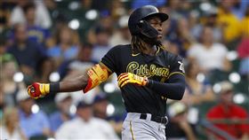 ▲克魯茲（Oneil Cruz）全壘打擊球初速117.5英里。（圖／路透社／達志影像）