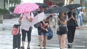 天氣,氣象,下雨,颱風,降雨,雨天,停班,停課,上班,上課,冒雨,雨傘,撐傘,淋雨,強風,豪雨（示意圖／邱榮吉攝影）