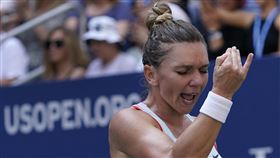 ▲羅馬尼亞前球后哈勒普（Simona Halep）在美網女單首輪意外爆冷。（圖／美聯社／達志影像）