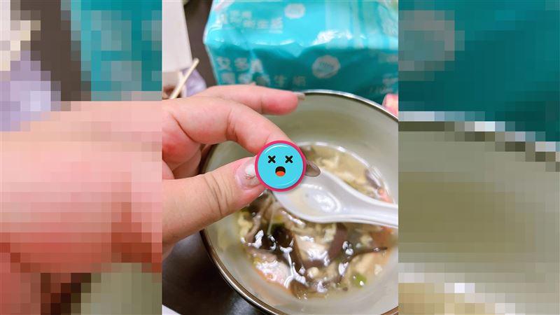 噁！喝酸辣湯撈出超貴「乳白色硬物」