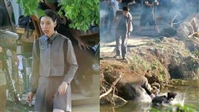 ▲許曦文掉進汙濁的水池裡，而炎亞綸嘴角卻流露出詭異的笑，令人發毛。（圖／本刊攝影組／CTWANT提供）