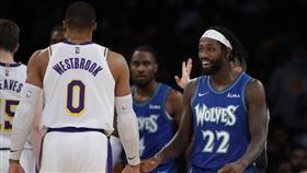 ▲貝佛利（Patrick Beverley）和威斯布魯克（Russell Westbrook）。（圖／美聯社／達志影像）