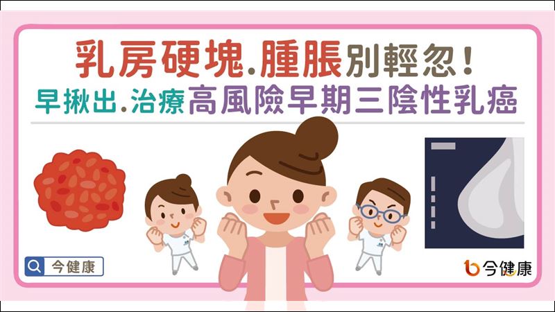 乳房摸到硬塊　恐為三陰性乳癌