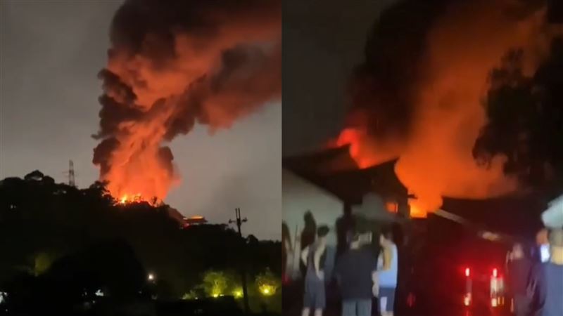 桃園宮廟晚間傳火警　消防搶救中