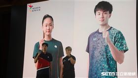 林昀儒、文姿云、王冠閎及陳玟卉共同參與台彩最新廣告演出。（圖／記者蔡厚瑄攝影）