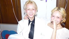  南韓「性感小野馬」泫雅跟小兩歲的男友Dawn。泫雅ＩＧ