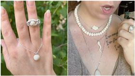 提煉精液做「珍珠項鍊」！珠寶師拿老公豆漿實驗：味道很重（圖／翻攝自@amandaldbooth抖音）