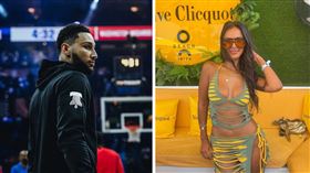 ▲西蒙斯（Ben Simmons）和未婚妻賈瑪（Maya Jama）驚傳分手。（圖／翻攝自西蒙斯推特和賈瑪IG）