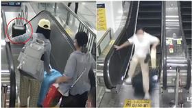 行李箱,手扶梯,杭州地鐵站