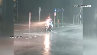 颱風保證班！女騎士暴雨中練直線7秒