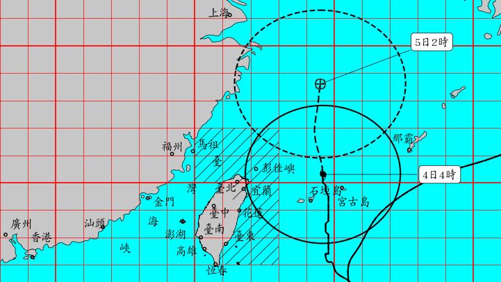 軒嵐諾觸陸3區警戒　暴風圈恐再擴大