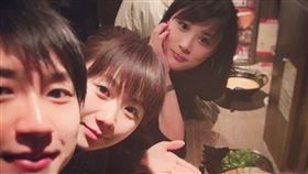 福原愛與江宏傑在日本也可看到江恆亘（右）身影。（圖／翻攝自江恆亘IG）