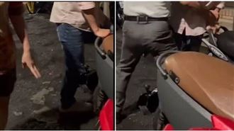 醉漢機車旁發酒瘋　爸到場開嗆車主