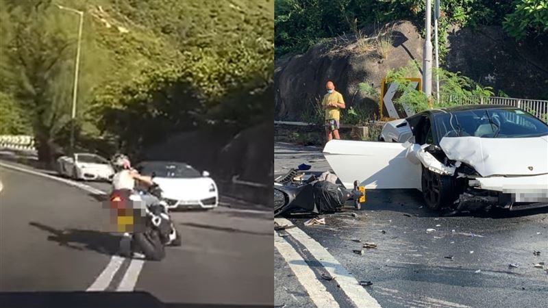 慘！女騎車失控　逆向撞「大牛」影曝