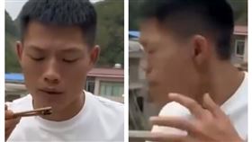 貴州網紅吞蜜蜂（圖／翻攝自微博）