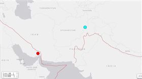 阿富汗東部查拉拉巴市（Jalalabad）附近今日凌晨發生地震，美國地質調查所（USGS）表示規模為5.3。路透社引述阿富汗國家通訊社報導，至少已有8人死亡，且恐怕還會增加。（圖／翻攝自美國地質調查所網頁earthquake.usgs.gov）