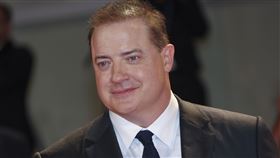 布蘭登費雪現身威尼斯影展。（圖／美聯社／達志影像）