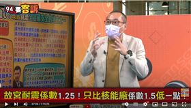 康仁俊表示故宮耐震指數只比核電廠低一點