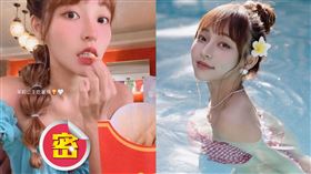 林襄扮茉莉公主吃薯條。（圖／翻攝自林襄IG）