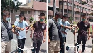 墜千呎復健4年　傘兵秦良丰跨第1步