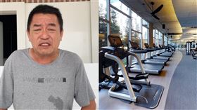 廖老大，直播，開國產車去什麼健身房，假會 (合成圖／翻攝自賽車教父廖老大臉書)