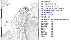 地震　（圖／翻攝自中央氣象局）