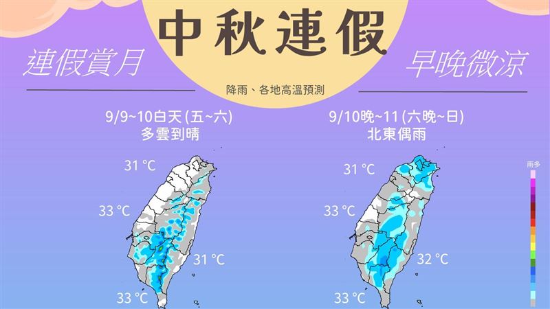 Setn 周六晚變天!一圖看懂「中秋連假天氣」 這裡賞月機率最高 | 生活 | 三立新聞網 SETN.COM