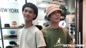 夏浦洋與陳峻廷出席KANGOL台北101旗艦店活動。（圖／記者林芷卉攝影）