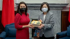 蔡英文總統今（8）日接見美國聯邦眾議院軍事委員會「情報暨特種作戰」小組副主席莫菲所率領訪團。（圖／總統府提供)