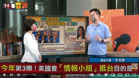 于北辰表示此次美國國會議員訪台主要目的是了解台海第一線狀況