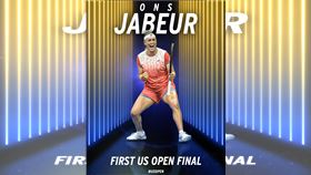 ▲加博（Ons Jabeur）成為史上第1位闖進美網決賽的非洲女性。（圖／翻攝自US Open Tennis推特）