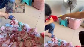 妻子打掃發現老公私房錢　一算總共19萬！女兒嘆：可憐了（圖／翻攝自秒聞視頻）