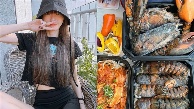 謝金燕中秋烤肉！整排海鮮好料超浮誇