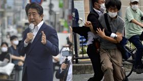  安倍晉三遭槍擊／（圖／美聯社／達志影像）