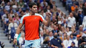 ▲艾卡拉茲（Carlos Alcaraz）成功闖進美網決賽，將挑戰成為史上最年輕球王。（圖／翻攝自美網推特）